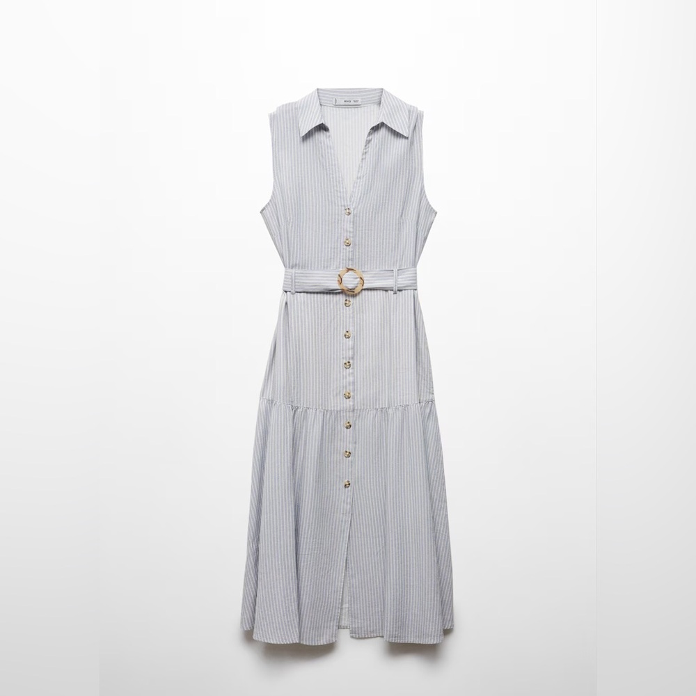 NWT Mango Belt Shirt Dress ~ Size 8 US - Picture 5 of 8